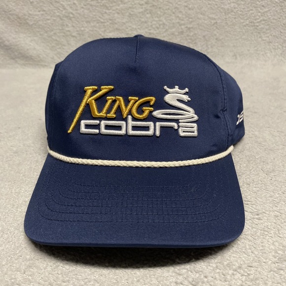 King Cobra Golf Hat Tour Snap Back Rope Cap Navy Blue Never Worn - Picture 1 of 7